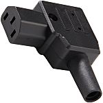 Conector IEC C13 hembra RS PRO, Ángulo izquierdo, Montaje de Cable, 250 V, 10A