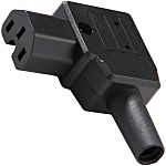 Conector IEC C15 hembra RS PRO, Ángulo izquierdo, Montaje de Cable, 250 V, 10A