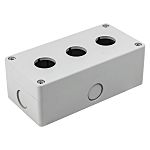 RS PRO Grey Plastic Control Station Enclosure - 3 Hole 22mm Diameter