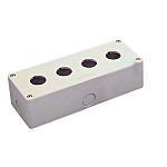 RS PRO Grey Plastic Control Station Enclosure - 4 Hole 22mm Diameter