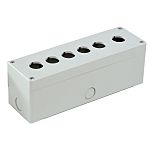 RS PRO Grey Plastic Control Station Enclosure - 6 Hole 22mm Diameter