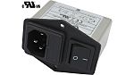 Vstupní filtr IEC, řada: RND 165, Faston, 6A, 250 V