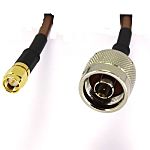 RS PRO Male N Type to Male SMA, 100mm, RG142 Coaxial, Terminated50 Ω