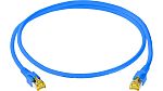 Leoni Kerpen, 3m Cat6a, Blue RJ45 to Male RJ45 Male, S/FTP, Terminated PVC Sheath