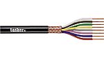 Tasker Control Cable, 4 Cores, 0.25 mm², CY, Screened, 100m, Black PVC Sheath, 23 AWG