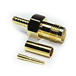 RS PRO, Jack Cable Mount SMA Connector, 50Ω, Crimp Termination, Straight Body