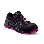 Gaston Mille ERBN3 Women's Black/Pink Aluminium Toe Capped Safety Shoes, UK 6, EU 40