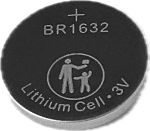 RS PRO BR1632 Button Battery, 3V, 16mm Diameter