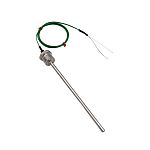 RS PRO Rounded Type K Thermocouple Temperature Probe, 200mm Length, 6mm Diameter, 250 °C Max
