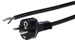 Feller Power 1.5 mm² 3 Core Power Cable, Black Polyvinyl Chloride PVC, 2.5m