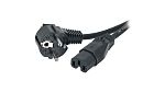 Feller Power 1 mm² 3 Core Power Cable, Black Polyvinyl Chloride PVC, 2m