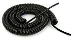 TBS de Buck B.V. Coiled 1.5 mm² 5 Core Power Cable, Black Polyurethane PUR, 2m