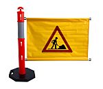 RS PRO Red/Yellow Polypropylene Safety Barrier
