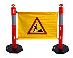 RS PRO Red/Yellow Polypropylene Safety Barrier