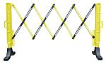 RS PRO Black & Yellow Polypropylene Extendable Barrier