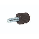 RS PRO Black Thermoplastic Taper Clamping Knob, M5 x 20, Bore