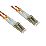 RS PRO LC to LC Duplex Multi Mode OM2 Fibre Optic Cable, 3mm, Orange, 500mm