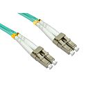 RS PRO LC to LC Duplex Multi Mode OM4 Fibre Optic Cable, 3mm, Light Blue, 1m