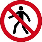 PVC No Pedestrians Prohibition Floor Sticker