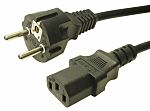 RS PRO Straight CEE 7/7 Plug to Straight IEC C13 Plug Power Cable Assembly, 2.5m