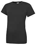 RS PRO Black 35% Cotton, 65% Polyester Short Sleeve T-Shirt, UK- M, EUR- M