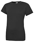 RS PRO Black 35% Cotton, 65% Polyester Short Sleeve T-Shirt, UK- XL, EUR- XL