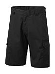 RS PRO Black 35% Cotton, 65% Polyester Work shorts, 28in