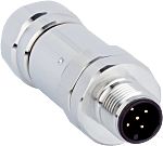 SICK Connector, Screw Mount, M12 Connector, Plug, Male, IP69K, YM12ES5 Series