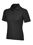 RS PRO Black 50% Cotton, 50% Polyester Polo Shirt, UK- 4XL