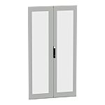 Schneider Electric PanelSeT Series Lockable Glass, Steel RAL 7035 Double Door, 2166mm H, 1.169m W for Use with PanelSeT