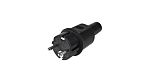 B3 Cable Solutions Mains Plug Black, Cable Mount Solid Rubber, 250 V ac