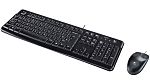 Logitech 920-002540 Wired Numeric pad Keyboard and Mouse Set, QWERTZ, Black