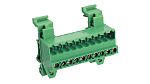 PTR HARTMANN, 5.08mm Pitch, AKZS, 6 Way, , Pluggable Terminal Block, Feed Through Header, DIN Rail, Screw Termination,