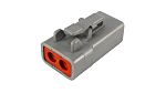 Deutsch, DTP Receptacle Connector Housing, 6.71mm Pitch, 2 Way, 1 Row