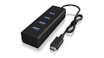 Rozbočovač USB 3.0 IB-HUB1409-C3, standard: USB 3.0 USB, počet portů USB: 4 Sběrnice USB, typ USB: USB C ICY BOX