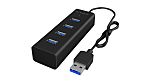 Rozbočovač USB 3.0 IB-HUB1409-U3, standard: USB 3.0 USB, počet portů USB: 4 Sběrnice USB, typ USB: USB A ICY BOX