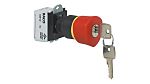 BACO L22GR Series Latching Emergency Stop Push Button, 22mm Cutout, 1 NO + 1 NC, IP66