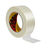 700003536 8956 White Transparent Packing Tape, 50m x 50mm