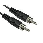 RS PRO Male RCA to Male RCA RCA Cable, Black, 1.2m