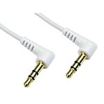 RS PRO Male 3.5mm Stereo Jack to Male 3.5mm Stereo Jack Aux Cable, White, 3m