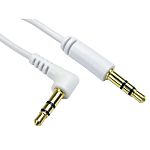 RS PRO Male 3.5mm Stereo Jack to Male 3.5mm Stereo Jack Aux Cable, White, 3m