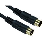 RS PRO Male SVHS to Male SVHS Black DIN Cable 1.5m