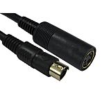 RS PRO Male SVHS to Female SVHS Black DIN Cable 3m