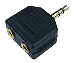 RS PRO A/V Connector Adapter, Male 3.5 mm Stereo to Female 2 x 3.5 mm Female Stereo