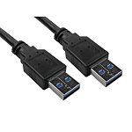 RS PRO USB 3.0, Male USB A to Male USB A, 1m