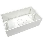 RS PRO White ABS Back Box, Surface Mount Mount, 2 Gangs, 145 x 86 x 45mm