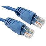 RS PRO, 10m Cat5e, Blue RJ45 to Male RJ45 Male, UTPUnshielded, Terminated PVC Sheath