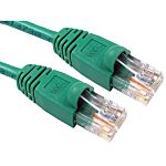 RS PRO, 10m Cat5e, Green RJ45 to Male RJ45 Male, UTPUnshielded, Terminated PVC Sheath