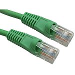 RS PRO, 10m Cat5e, Green RJ45 to Male RJ45 Male, UTP Unshielded, Terminated LSZH Sheath