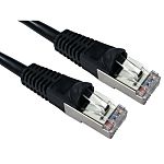 RS PRO, 10m Cat5e, Black RJ45 to Male RJ45 Male, FTPShielded, Terminated PVC Sheath